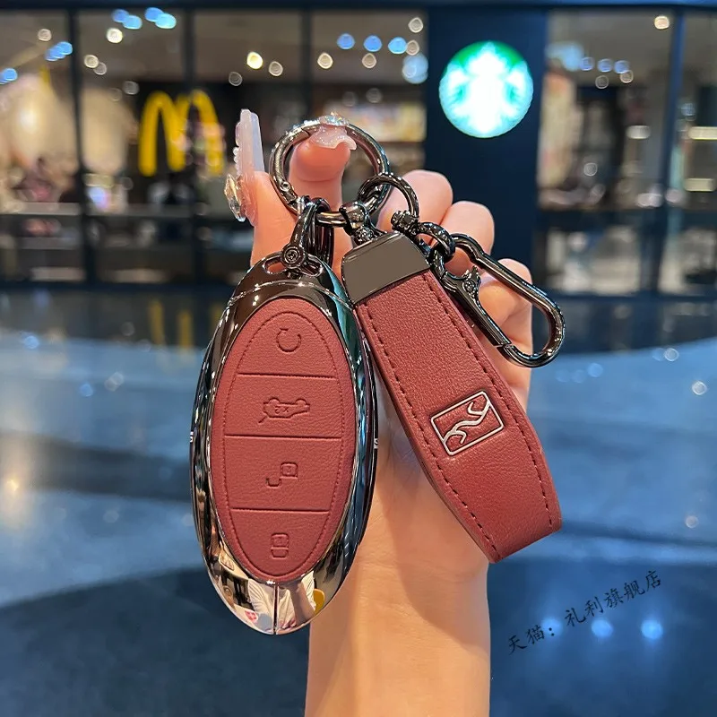 حافظة مفاتيح فاخرة من سبائك الزنك لـ BYD Yangwang U8/U9 - غطاء فوب فاخر مضاد للخدش، غلاف حماية معدني عالي الجودة