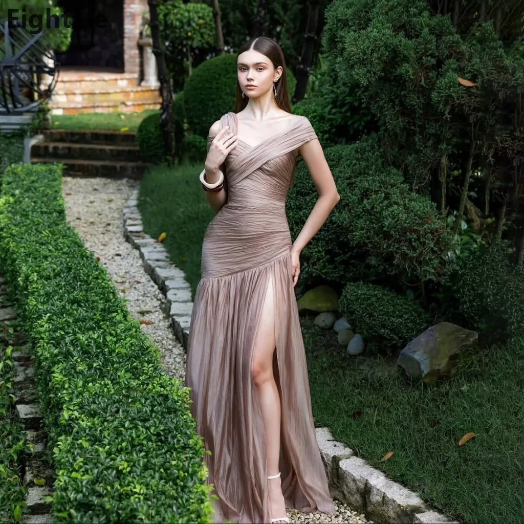 فستان سهرة طويل مكشوف الكتفين من Eightale 2025 من الشيفون الحريري لحفلات الزفاف الرسمية للحفلات الراقصة فستان حفلات دبي مخصص #1