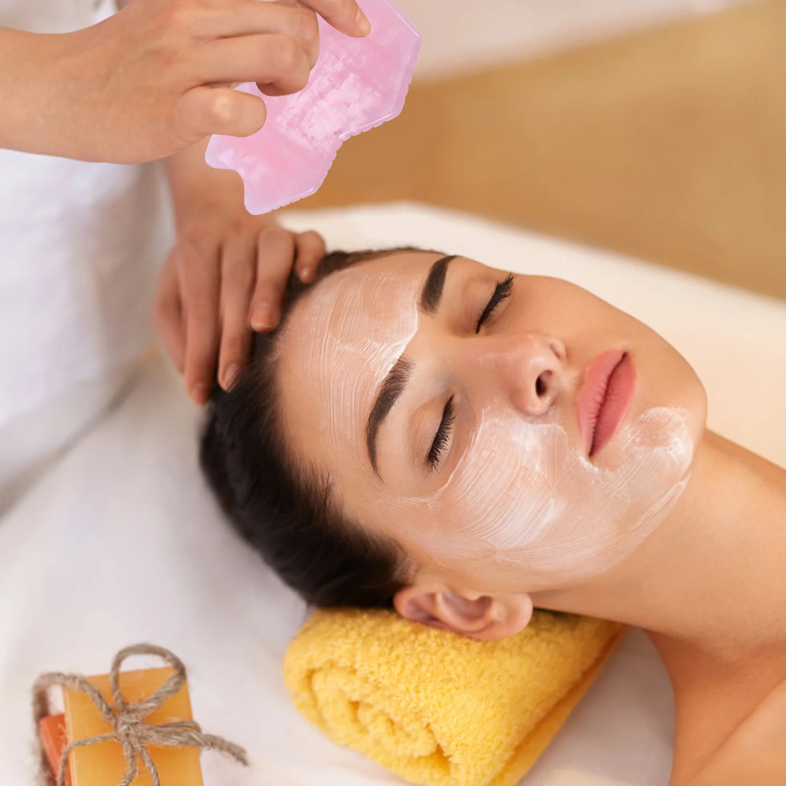 

Durable Quartz Guasha Massage Tool Portable Scraping Board for Whole Body Care Promote Circulation Remove Easy Grip