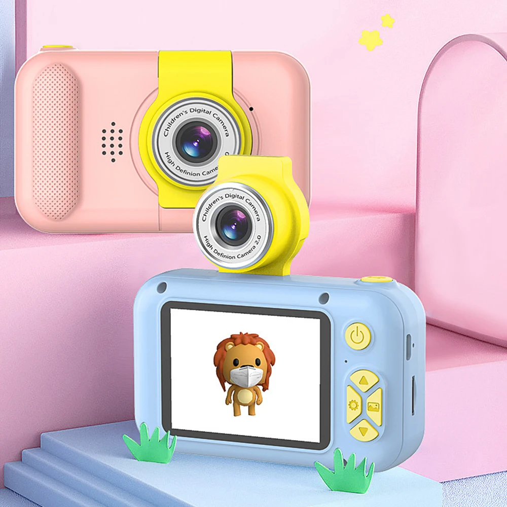 أطفال كاميرا الأطفال كاميرا رقمية مع عدسة الوجه 1080P 2.4 بوصة HD شاشة مسجل فيديو كاميرا للطفل هدية عيد ميلاد
