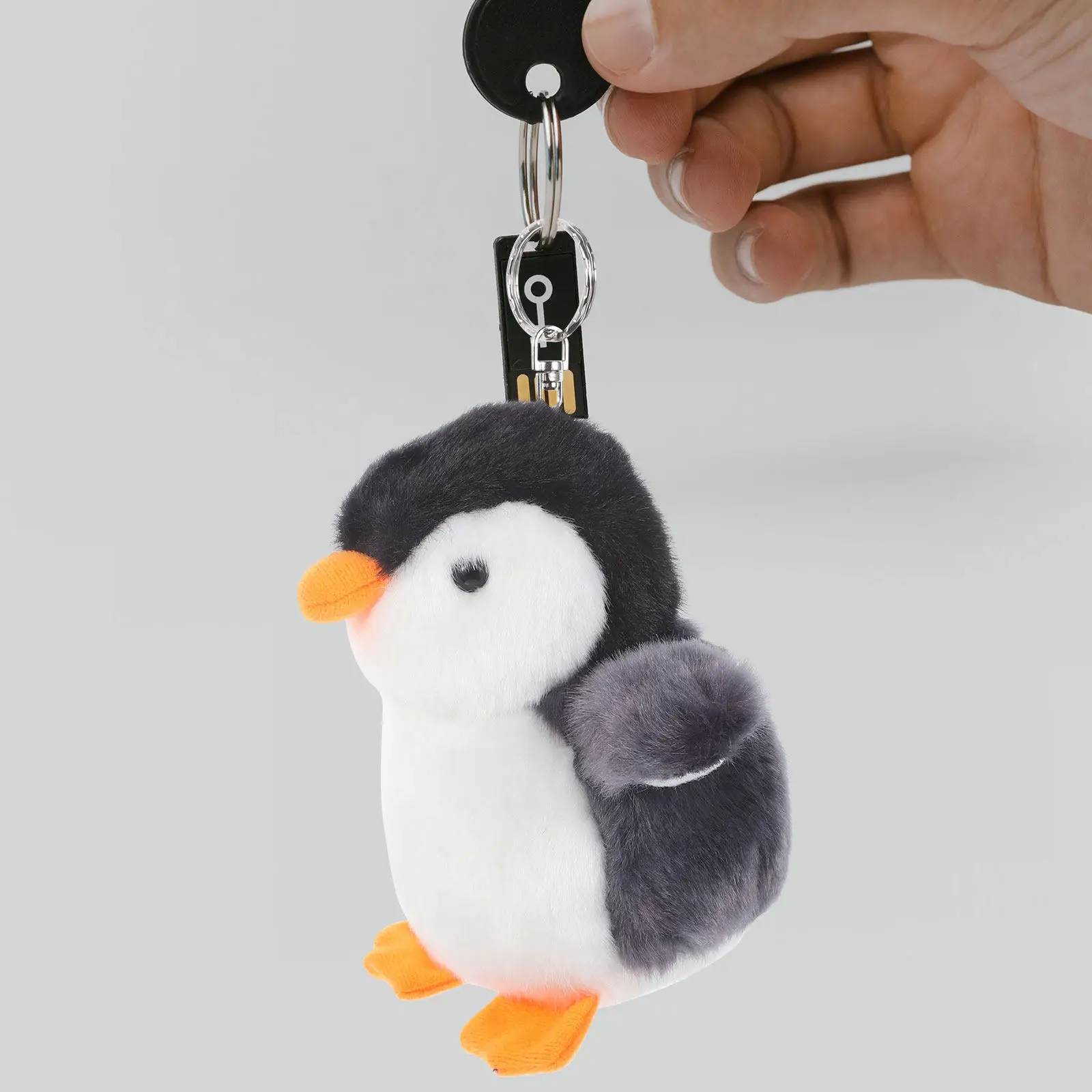 

Penguin Keychain Soft Material Small Size Lightweight Cute Cartoon Animal Bag Hanging Charm Key Ring Decoration Car Pendant