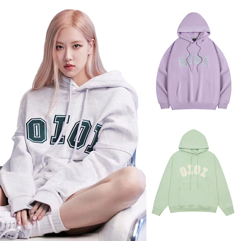 

100% Cotton Embroidery Letter Hoodie South Korean Fashion Brand Chae-Young Oioi Hoodie Men's and Women's Loose Fleece Sweatshirt