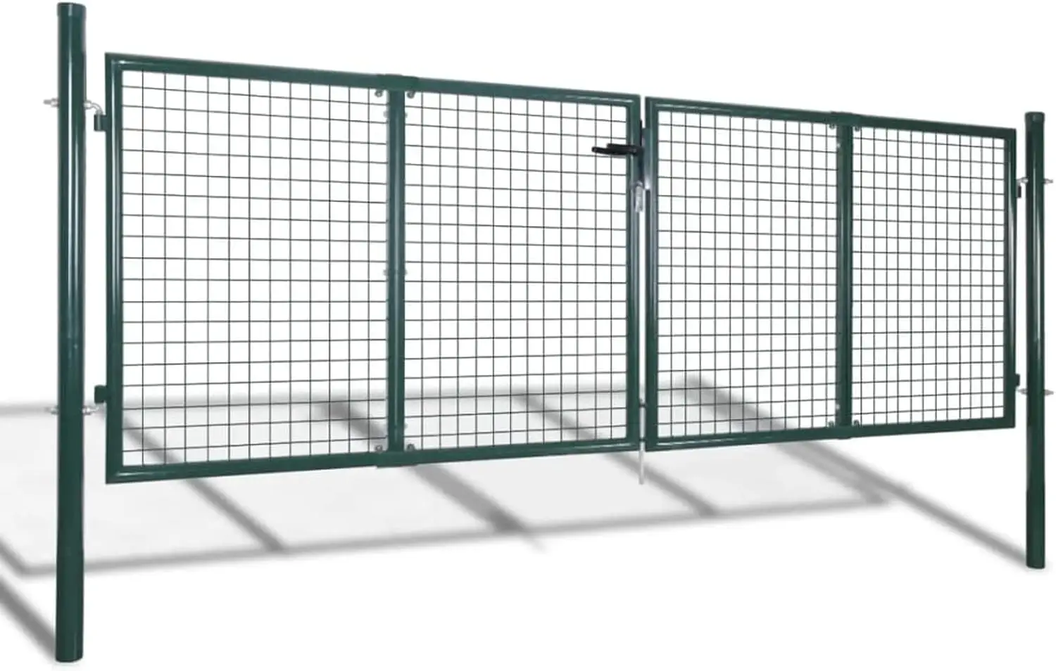 Garden Gate Outdoor Steel Lockable Fence Gate Green For Patio, Terrace, Backyard, Outdoor Furniture 120.5 X 59.1 Inches (W X H)