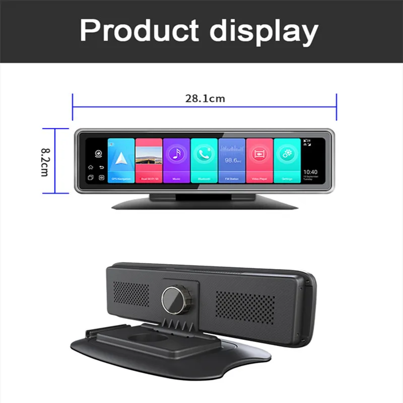 Upgraded versionAndroid 10.0 4 Channel 4G Car 360 Degree   System Mirror Dash Cam with GPS Navigation HD 720P Video Recorde