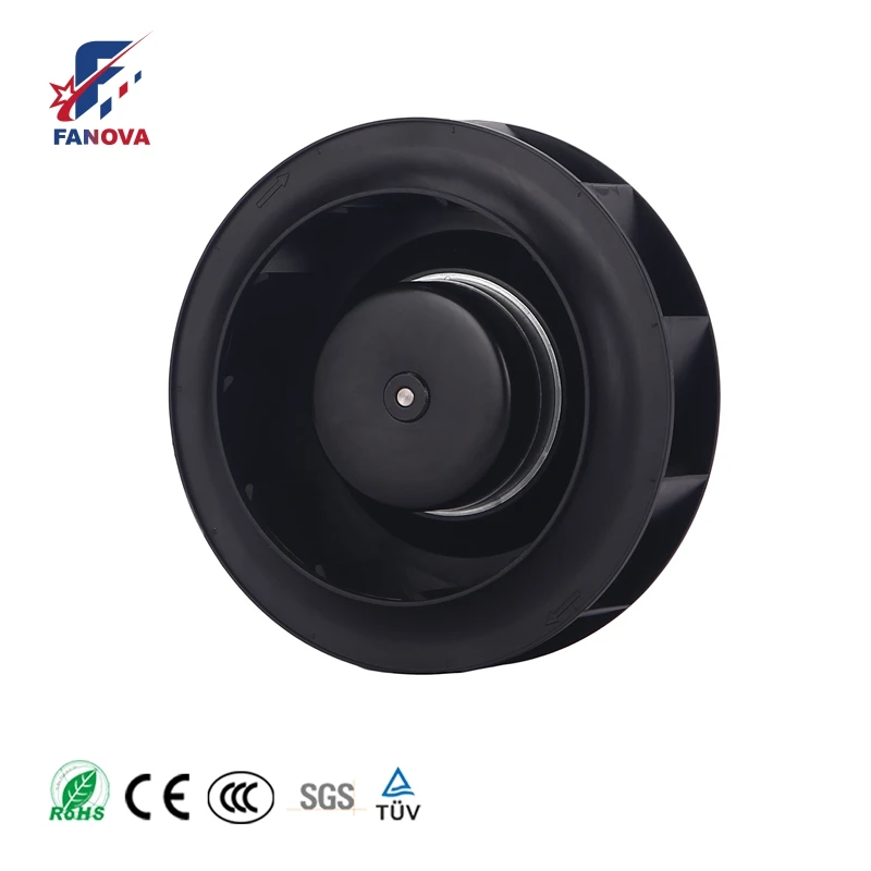 

FANOVA 355mm Customizable Industrial Radial Motor AC DC EC Backward Curved Blower Fan Impeller Wheel With OEM Support