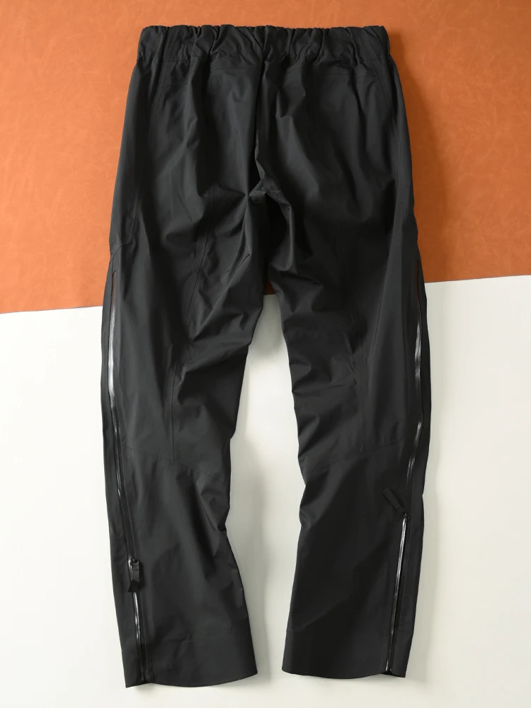 남성 캐주얼 스트레이트 레그 바지 방풍 통기성 내마모성 하드쉘 방수 전면 접착 버드 패턴