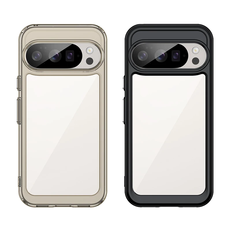 حافظة لهاتف جوجل بيكسل 10 برو فاخرة من السيليكون الشفاف حافظة حماية ممتصة للصدمات من البولي كربونات Pixel 10 Pro XL حافظة هاتف من البولي يوريثان غطاء مقاوم للصدمات