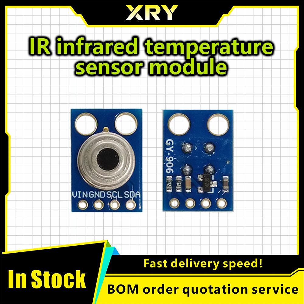 XRY GY-906 MLX90614ESF Nuevo módulo sensor de temperatura sin contacto MLX90614 para compatible con Arduino