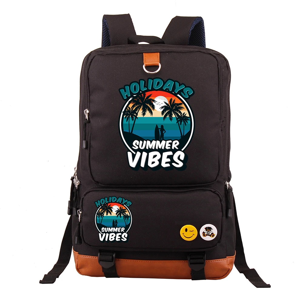 

2026 Hot Coconut Tree 4 Cartoon Anime Notebook Backpack Casual Business Travel Backpack Large Capacity Junior High School Bag St