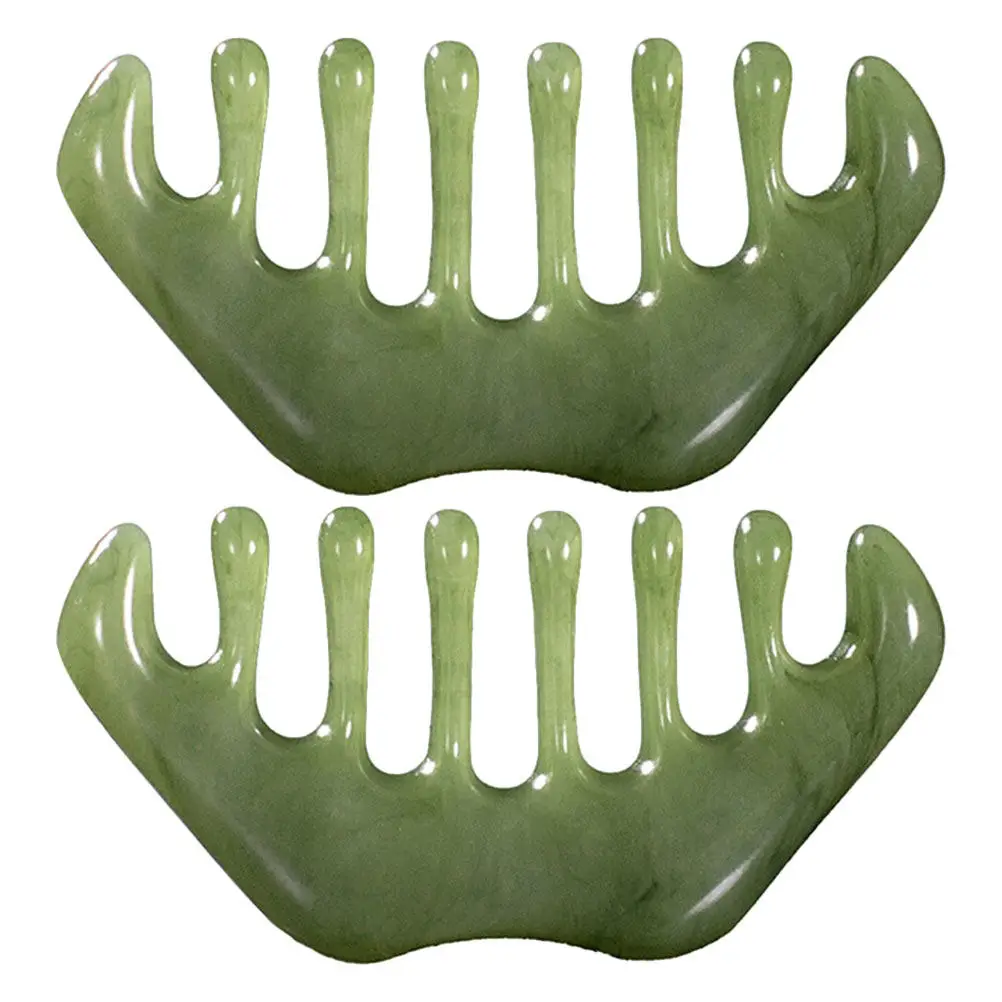 

Набор из 2 массажных расчесок для головы с пчелиным воском, ручной работы, для гладкого массажа кожи головы, для дома и путешествий, расслабляющие мышцы скребки для тела