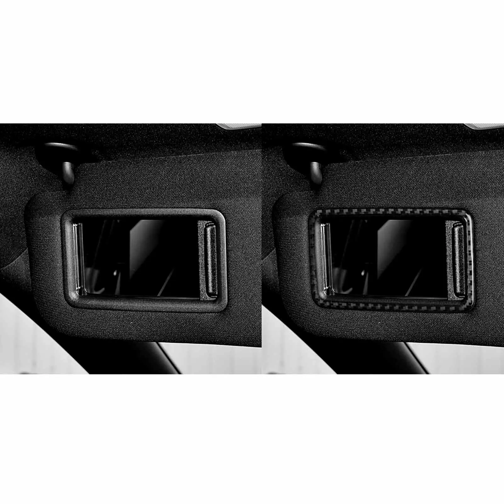 Real Soft Carbon Fiber For Toyota Camry 2024 2025 2026 XV80 Car Interior Accessories Sun Visor Vanity Mirror Frame Cover Sticker 6