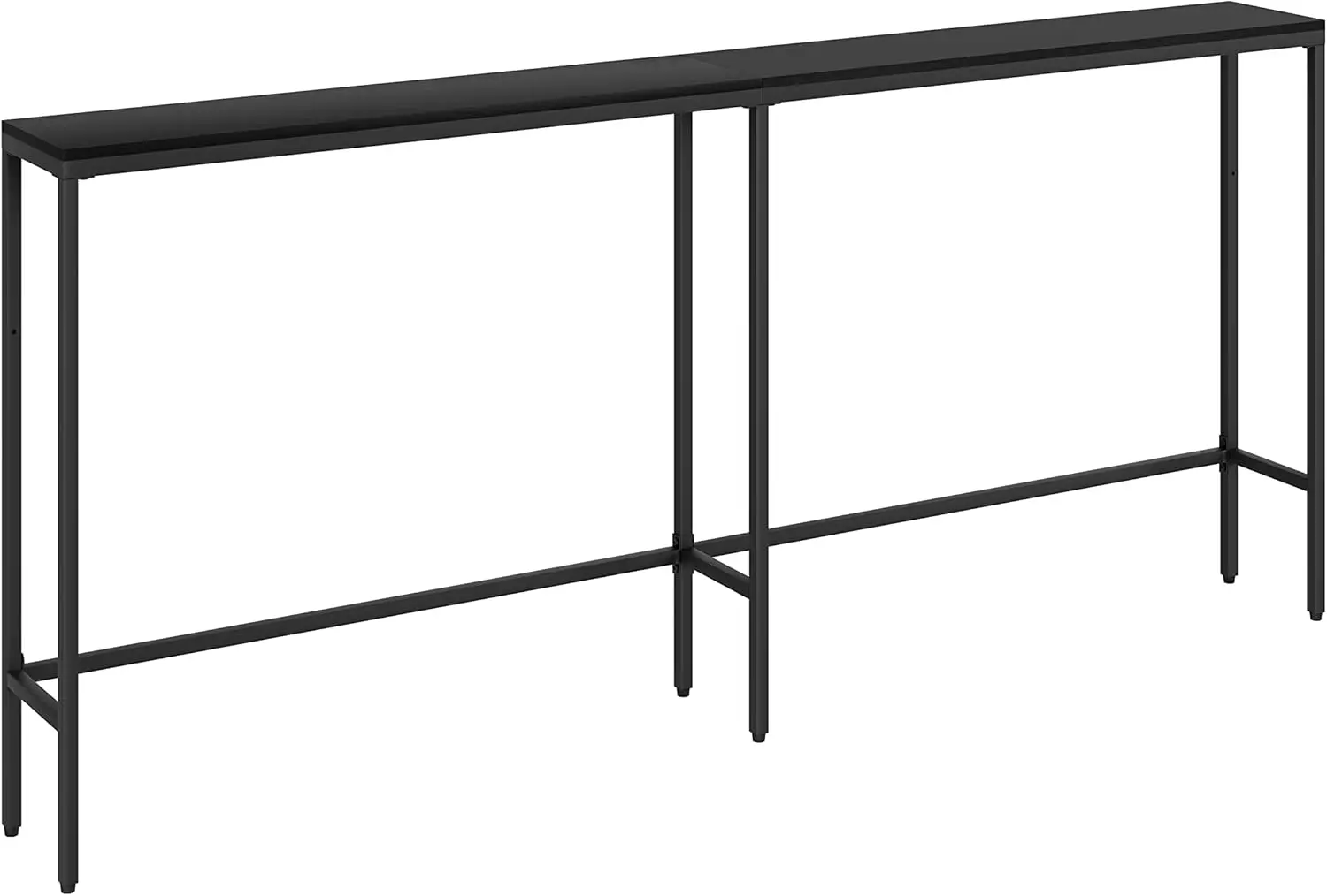 Table,Modern Extra Narrow Long Sofa Table Behind Couch,Skinny Entry Table with Black Metal Frame for Living Room, Hallway