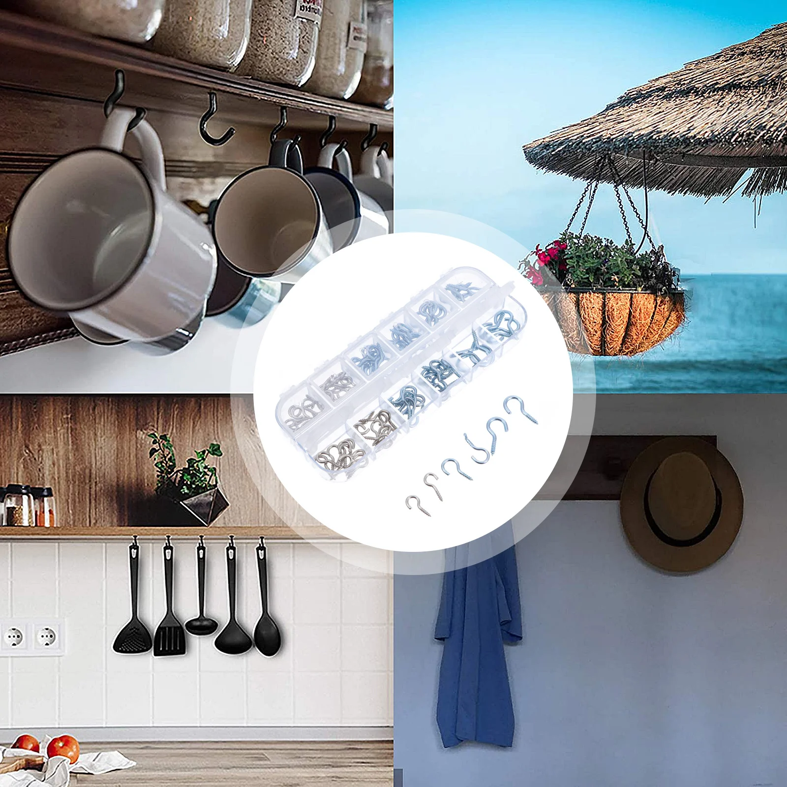 

100Pcs Metal Sheep Eye Screws Rust-Resistant Easy Install for DIY Projects Household Applications Smooth Nails