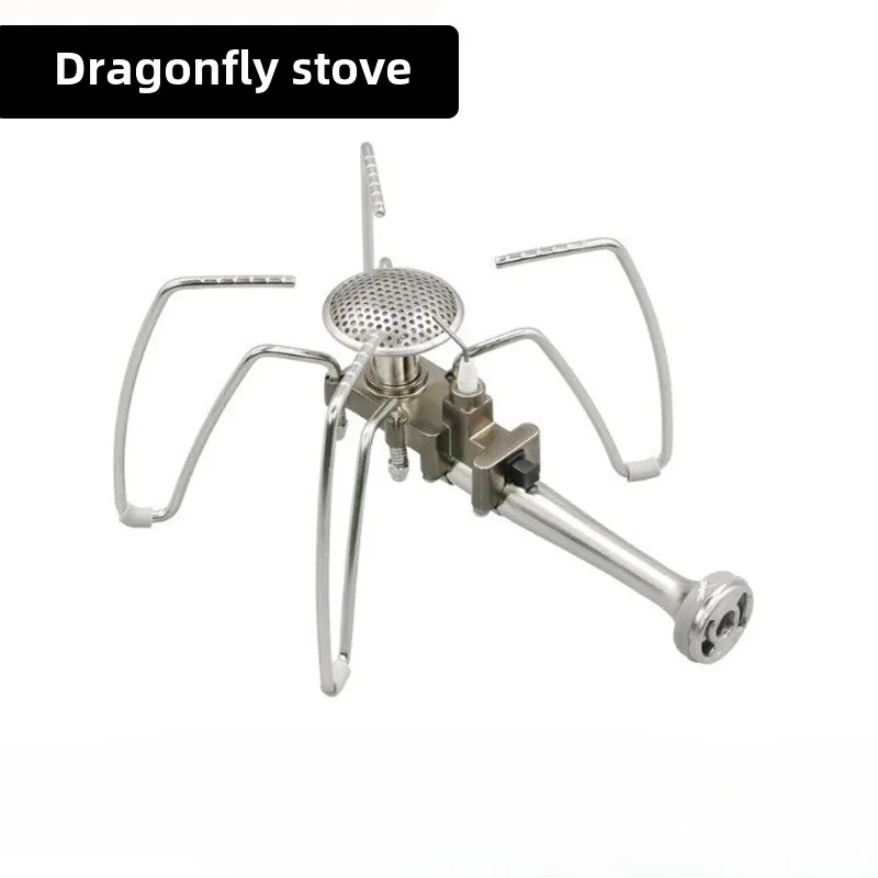 

Плита-стрекоза, оборудование для кемпинга на открытом воздухе, портативная портативная бутановая газовая плита, кухонная утварь, поле для пикника, разделенный огонь, кемпинг