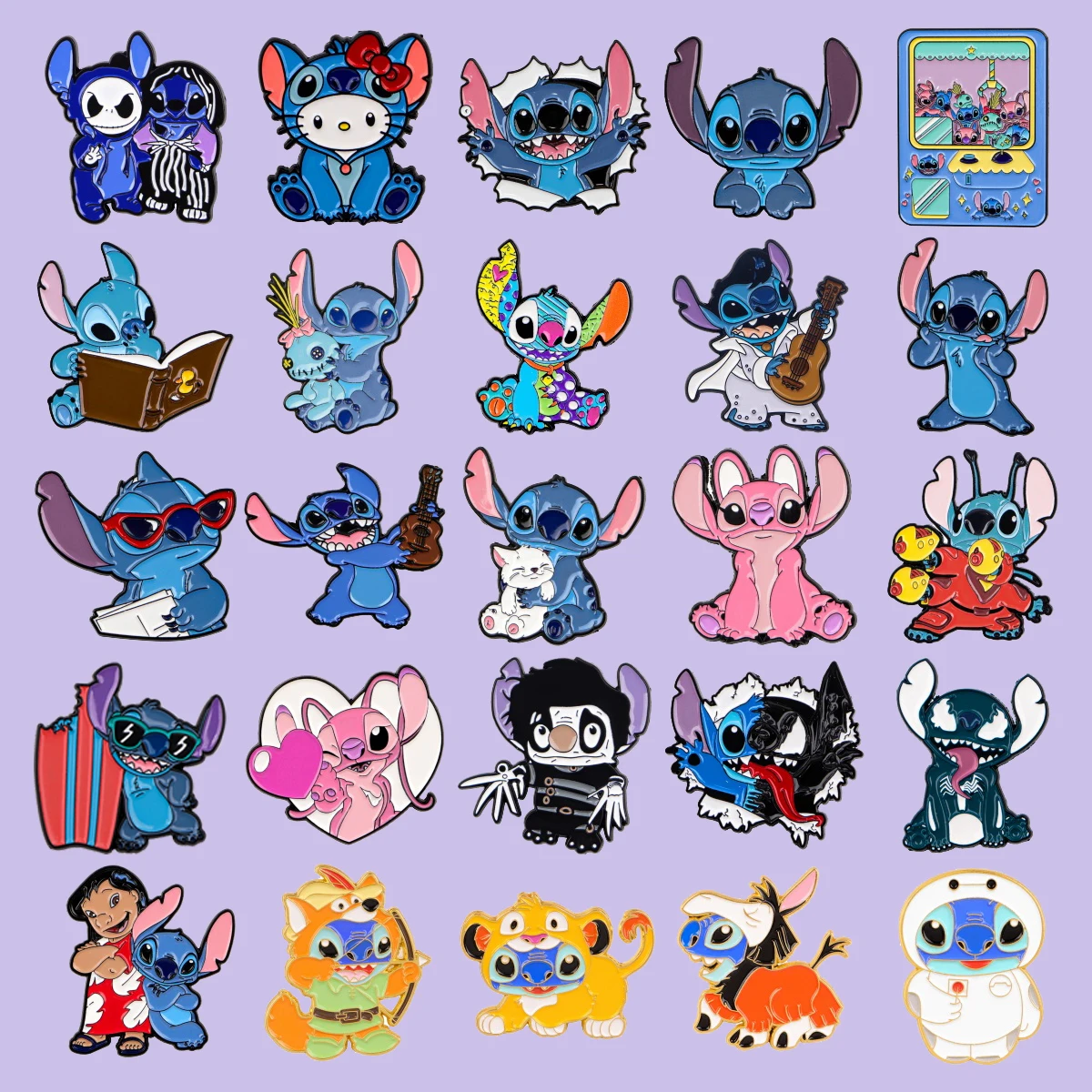 

Cute Stitch Enamel Pins Cartoon Brooches for Women Badges on Backpack Lapel Pins Jewelry Fashion Accessories Gifts