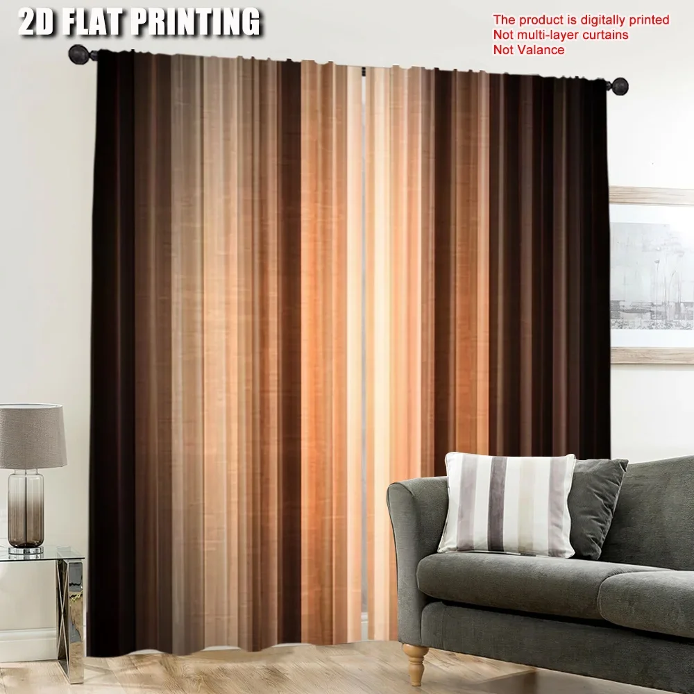 2 قطعة الستار البني البرونزية النحاس الخوخ تان قطاع مزرعة ريفي خمر الحديثة مناسبة لغرفة النوم الحمام غرفة المعيشة