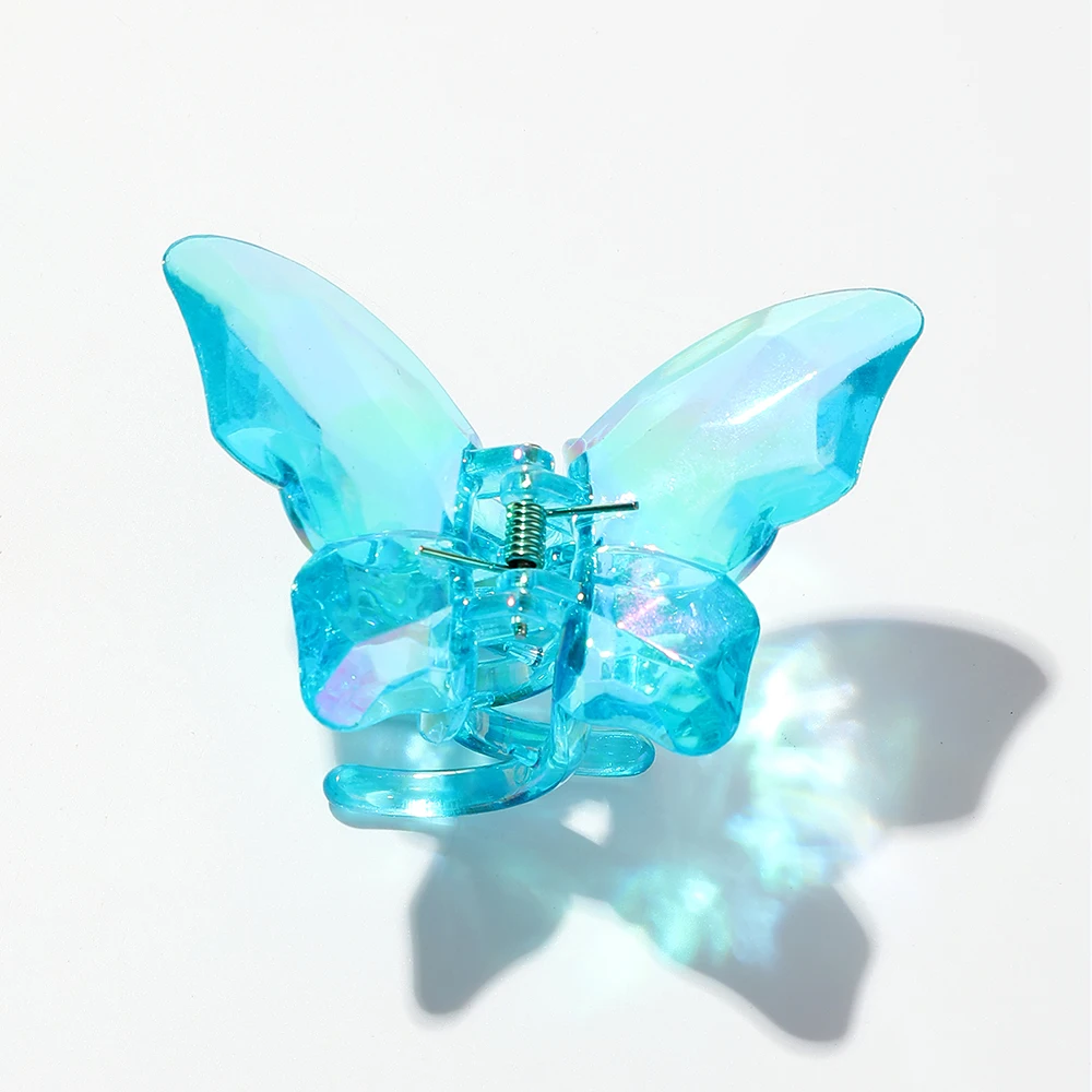 Butterfly Hair Clip New Blue Hair Clips for Women Girls Korea Fashion Claw Clip Fairy Barrettes Tools Hair Accessories Headwear