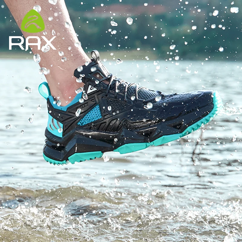 Rax 2023Rax zapatos acuáticos para hombre, zapatos transpirables para caminar, zapatos de pesca para vadear, zapatos acuáticos antideslizantes, zapatillas deportivas para senderismo