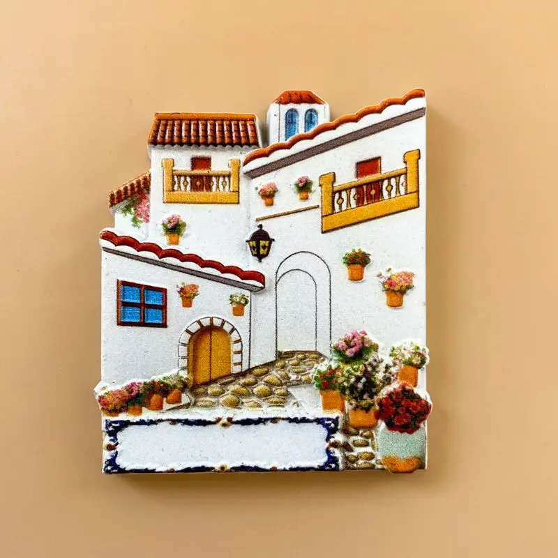 

Greek Tourist Souvenirs Refrigerator Magnets Personalized Creative Small House Decorations Resin Three-Dimensional Strong Magnet