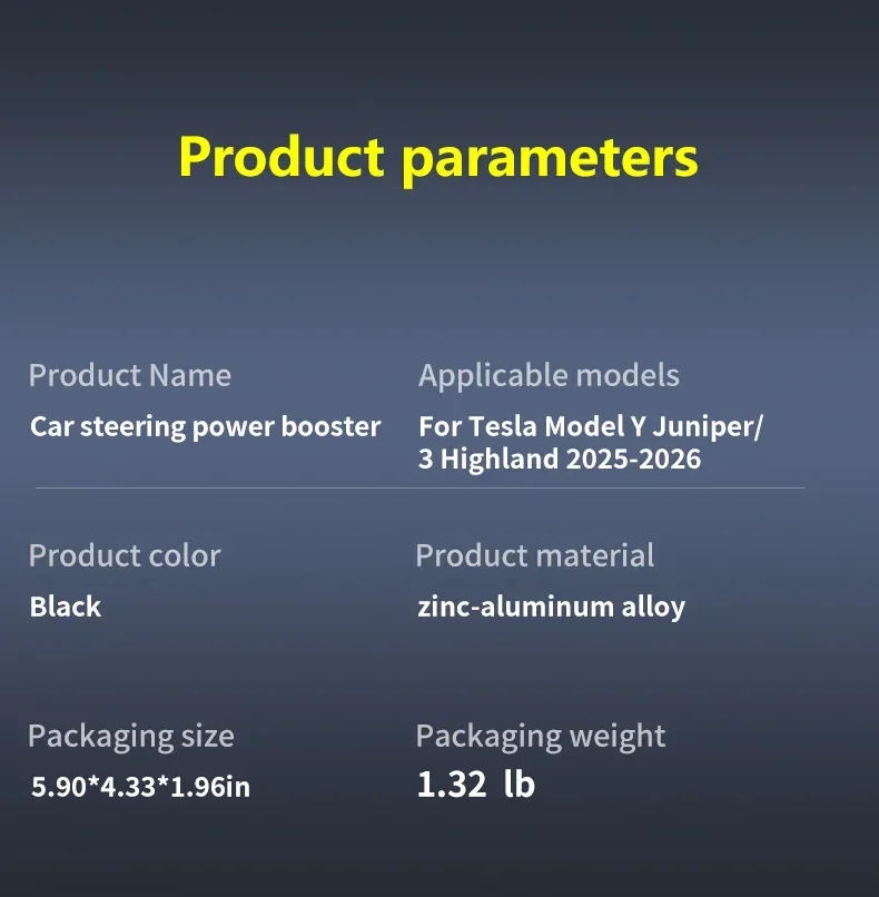 Lenkrad-Drehknopf für Tesla Model 3 Highland Model Y Juniper 2025-2026 Leistungsverstärker Einhand-Fahrhilfe Sicherheitszubehör – Detail 12