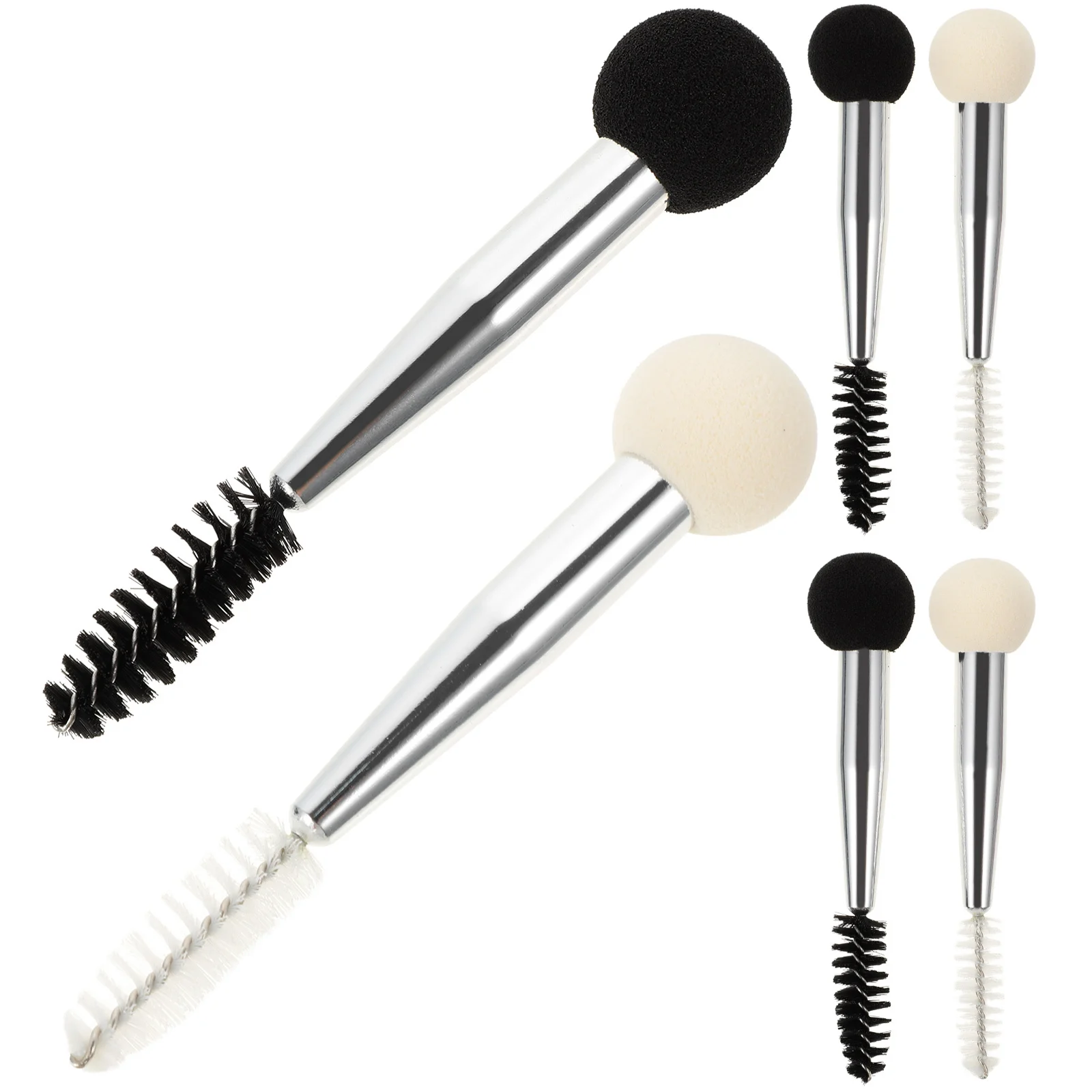 6 pezzi pennello in spugna per trucco a doppia testa applicatore per ciglia per sopracciglia set di strumenti per trucco a doppia estremità pennello per sopracciglia spugna per trucco