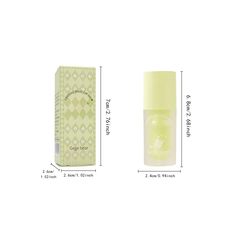 Crystal Jelly Lip Oil Hydrating Plumping Lip Coat สําหรับลิปสติก Lipgloss Tinted Clear Lip Plumper Serum Lip Care ผลไม้ Lip Balm