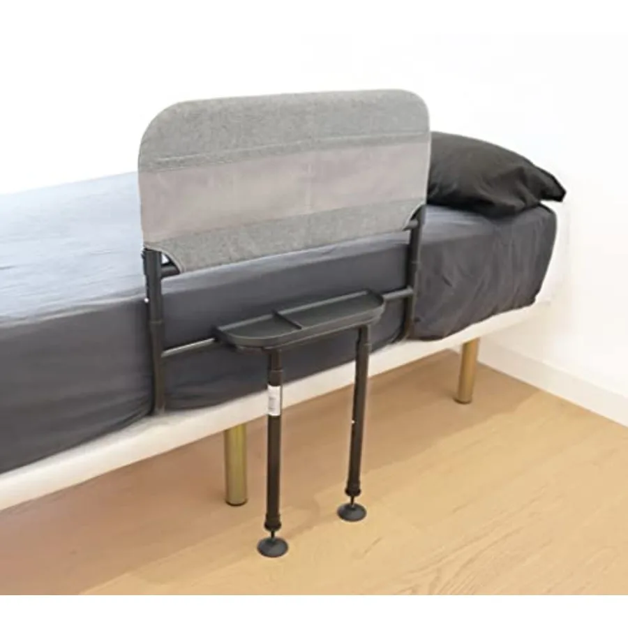 Bed Rail for Elderly Adults, Side Rails for Seniors, Adjustable Steel, Black, Easy Installation and Height Adjustment