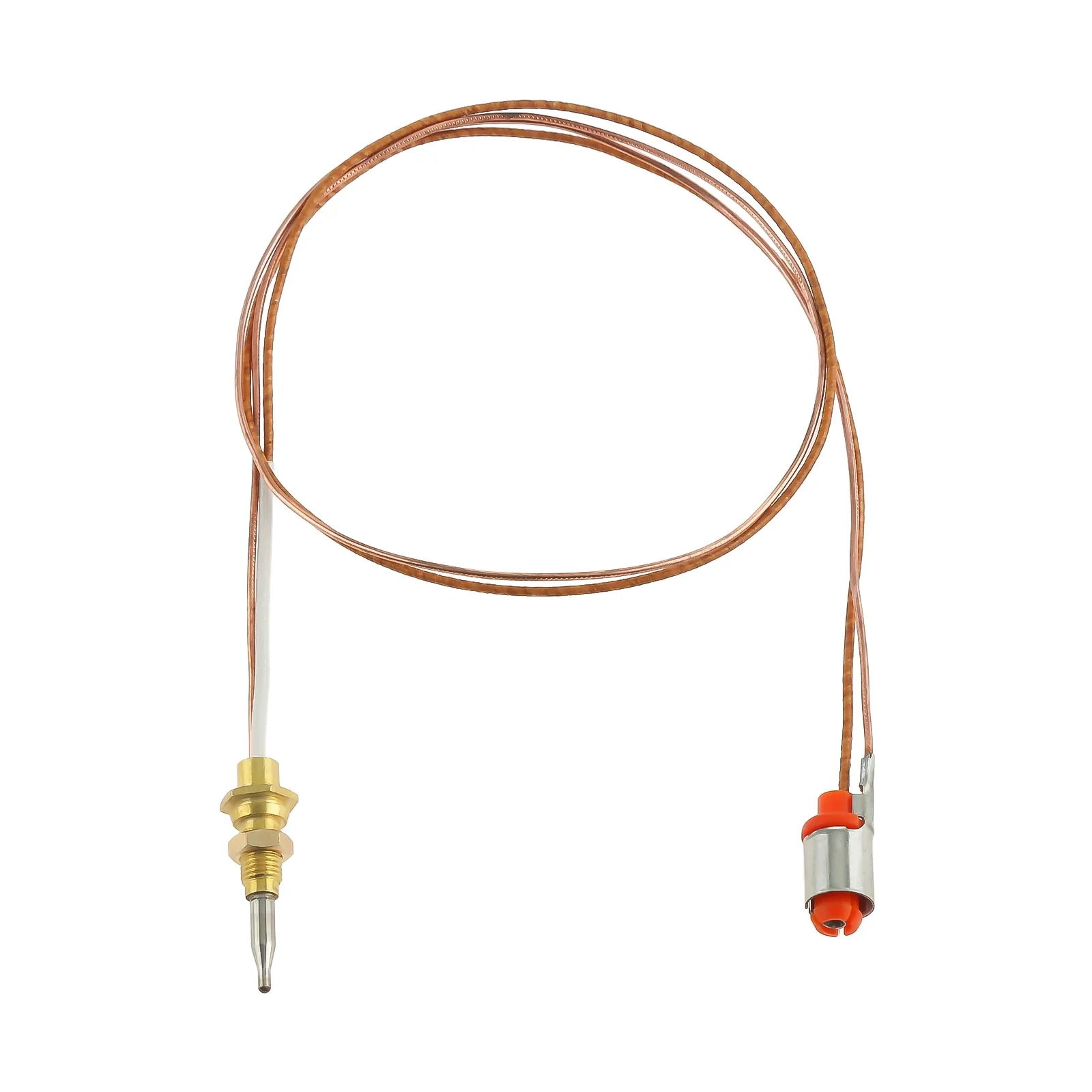 1pc Gas Stove Burner Cooker Thermocouple Copper Wire Replace for Fasten Type Gas Safety Magnet Unit 60cm/24Inch M6*0.75 20mv