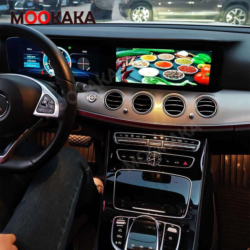 

Автомагнитола для Mercedes Benz E-класса W213 2017-2022 с Android, GPS-навигацией, CarPlay + цифровой приборной панелью LCD 24.6 дюйма, двойной экран