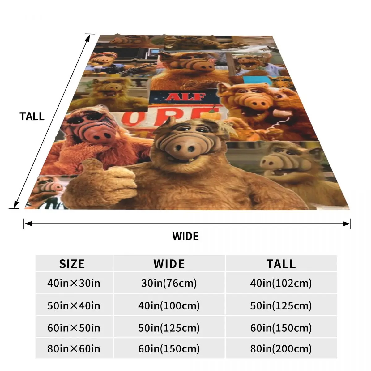 Alf The Animated Series Blanket Coral Fleece Plush All Season Cartoon Television Warm Throw Blankets for Sofa Travel Quilt