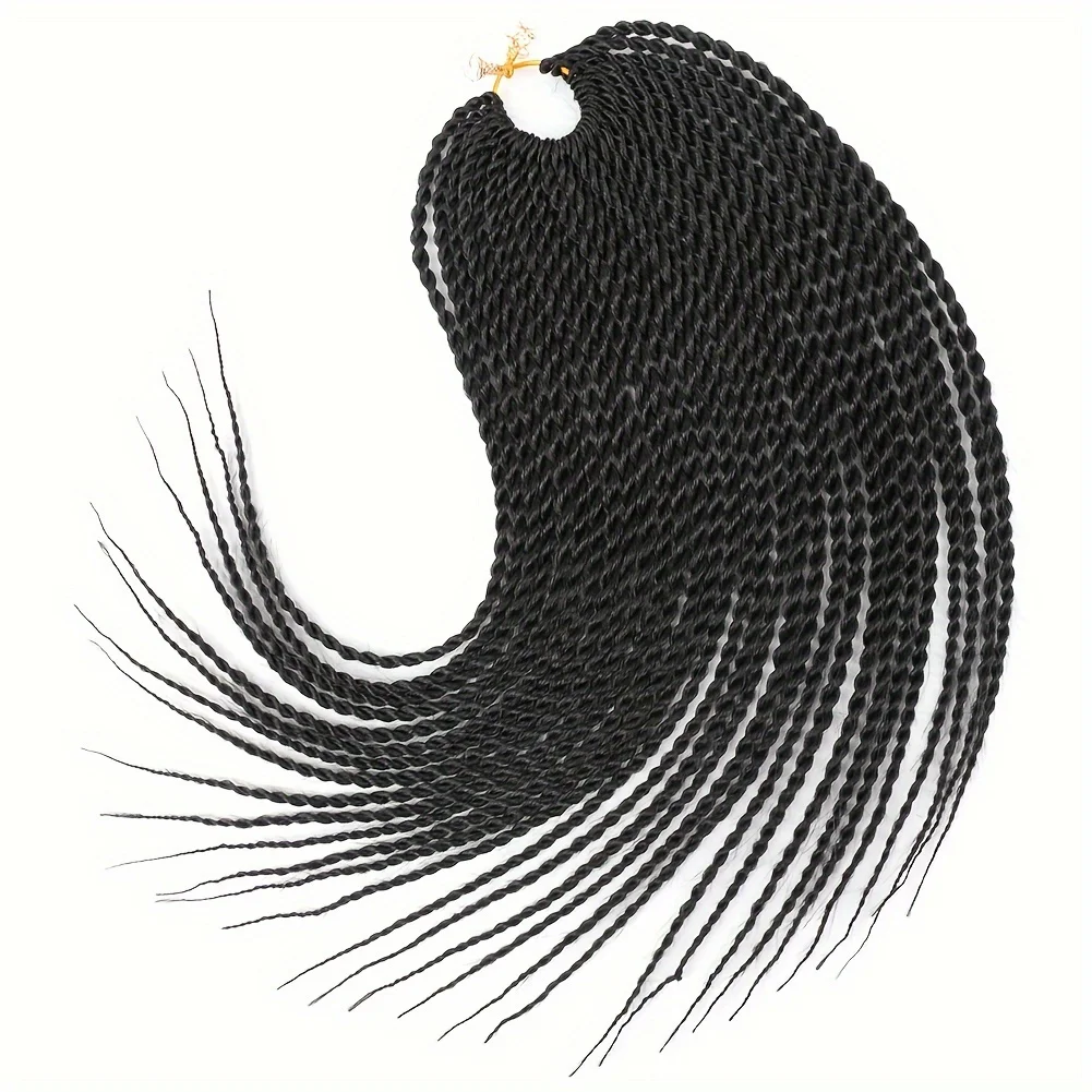 5개 합성 세네갈 트위스트 크로셰 브레이드 - 30줄/팩, 여성용 헤어 익스텐션, 할로윈 크리스마스에 적합