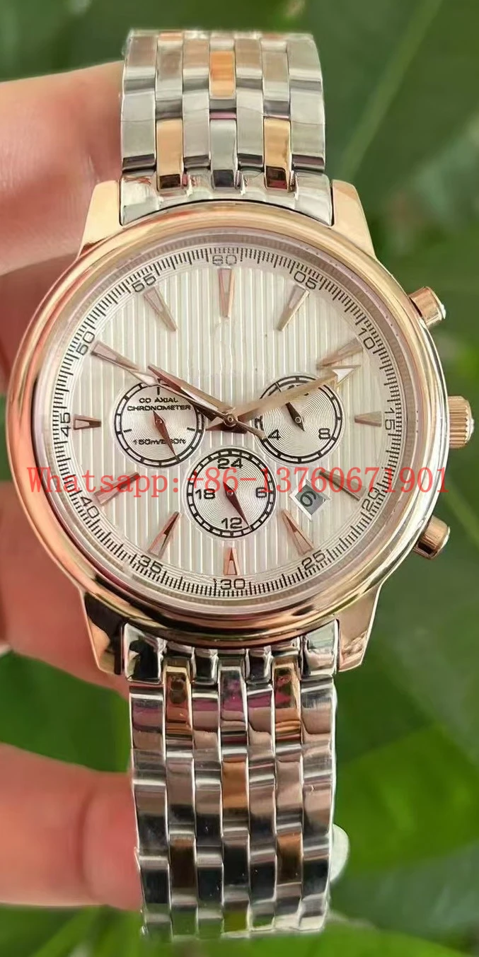 Luxo novo relógio mecânico masculino relógios automáticos aço inoxidável rosa ouro preto branco moda relógio de pulso 42mm