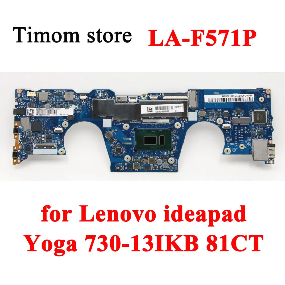 

Процессор I78550U I58250U UMA RAM 16G 8G для ideapad Yoga 730-13IKB 81CT Lenovo, оригинальная материнская плата для ноутбука LA-F571P