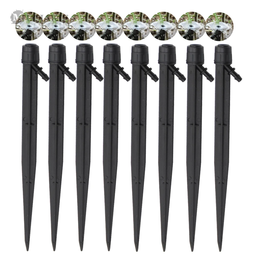 

MUCIAKIE 50PCS 18cm Flow Irrigation Drippers 360 Degree Emitter Drip Micro Drip for 4mm Tube Garden Plant Lawn Irrigation System