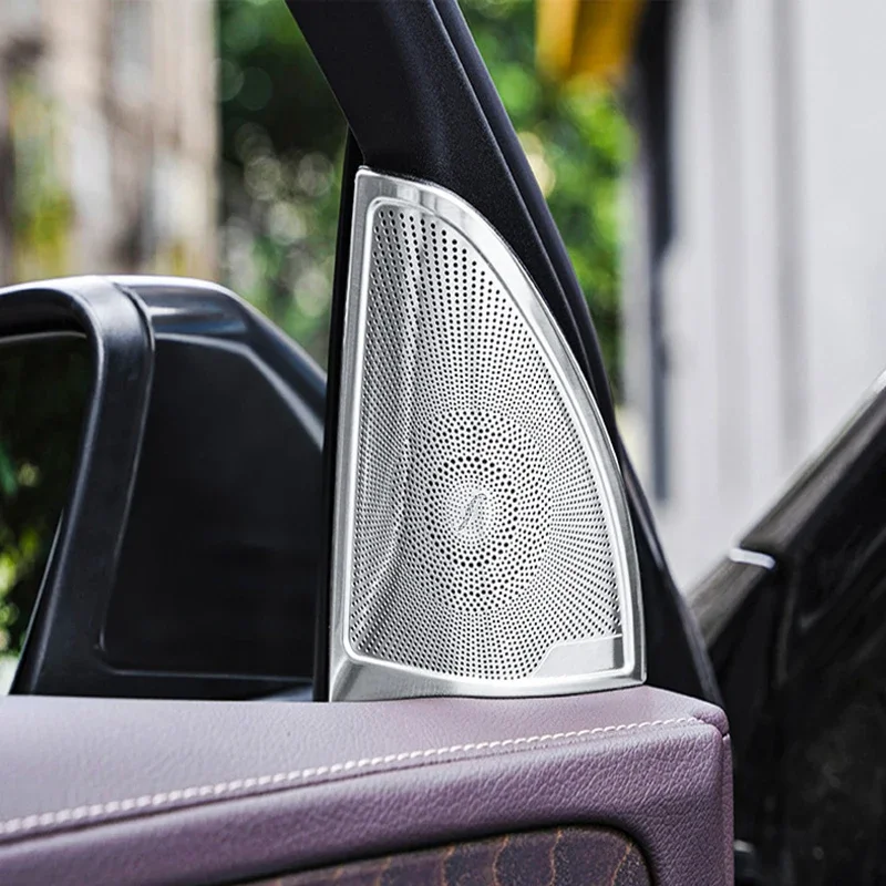 For Mercedes Benz W205 W213 X253 GLC C E Class E200 Car Door Audio Cover Speaker Decor Loudspeaker Trim Interior Accessories