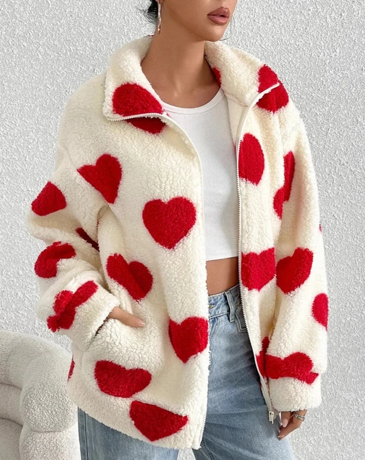 سترة نسائية شتوية دافئة من الصوف بسحاب سترة نسائية غير رسمية ملابس شتوية للنساء ملابس خارجية #2