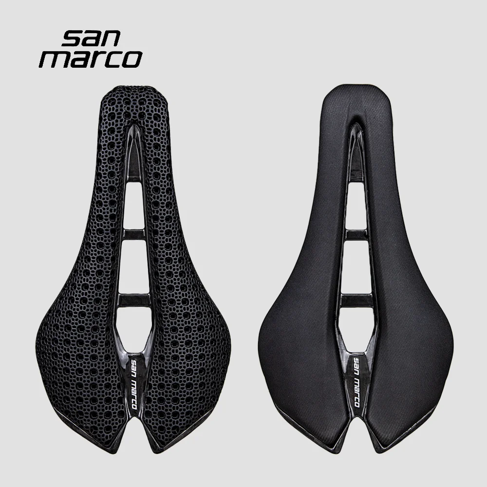 2026 San Marco Bike Saddle 3D Printed Ultralight Full Carbon Saddles Grave Road Racing Bicycle Seat 260x143mm Cycling Parts