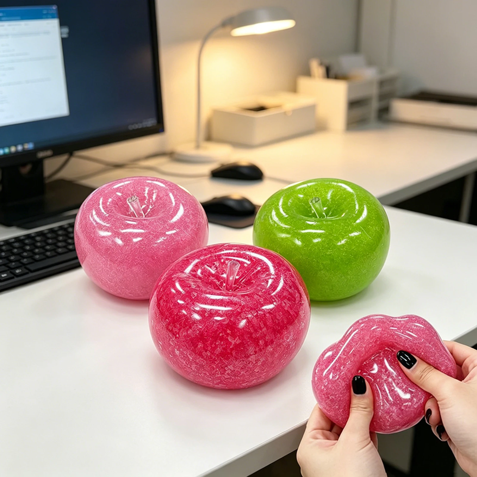 

Big Apples Squishies Stress Relief Toy Slow-Rising Fruit Squeeze Fidgets Toy Effective Stress Anxiety Relief For Adults Kids