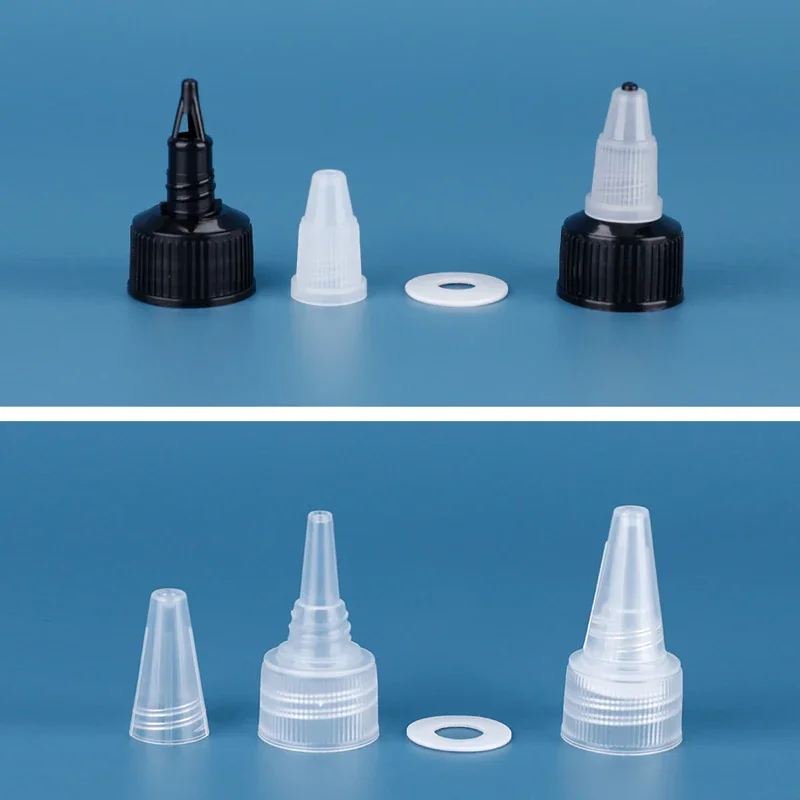 5 pezzi 10ml-250ml bottiglie di plastica HDPE da spremere con tappo superiore twist contenitori di erogazione da viaggio per vernice artistica colla inchiostro oli liquidi