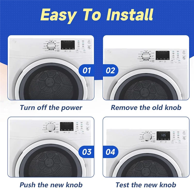 B59B-WE01X21167 WH11X23474 Clothes Dryer Control Knob Replacement For GE GFW450SSM1WW GFW450SPM1DG GFDS170GH0WW WE01X21167