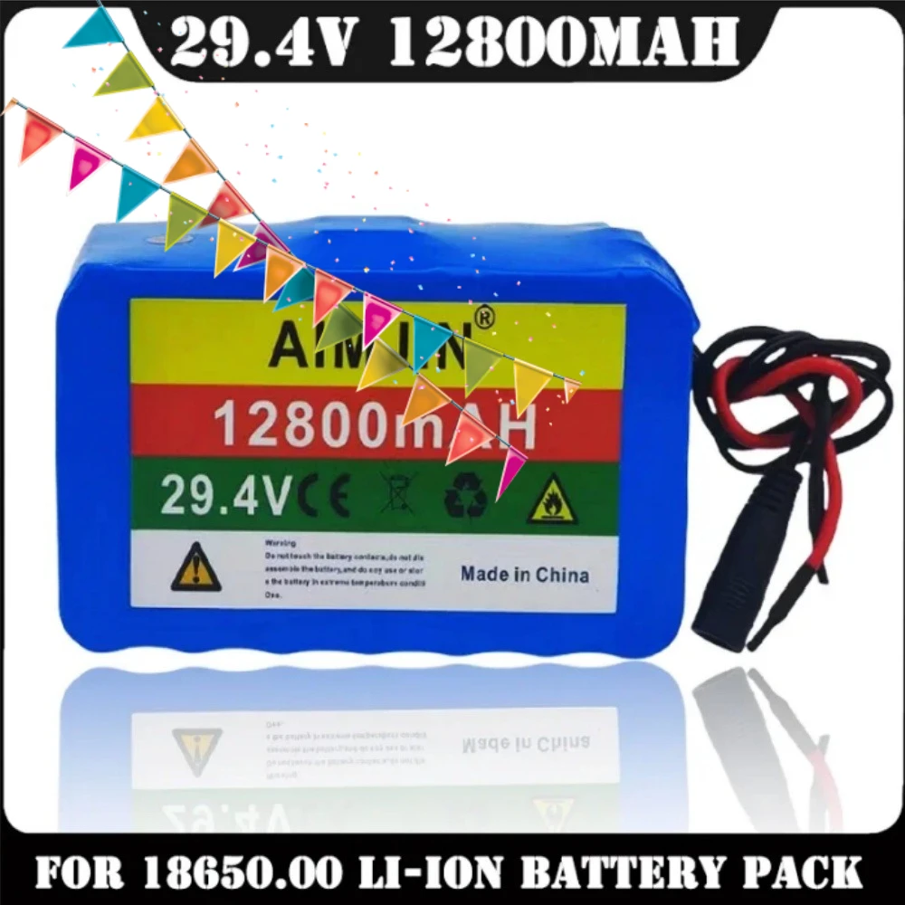 

29.4V 7S4P 18650 Battery 12.8Ah 12800mAh for Electric Wheelchairs Rechargeable Lithium-ion Battery Pack + 29.4V Charger