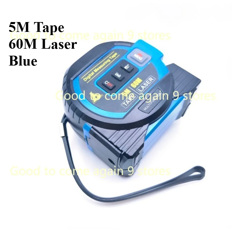 

60M Intelligent Laser Tape Measure, 3-in-1 Infrared Range Finder, Electronic Measuring Ruler, Steel Tape for Room
