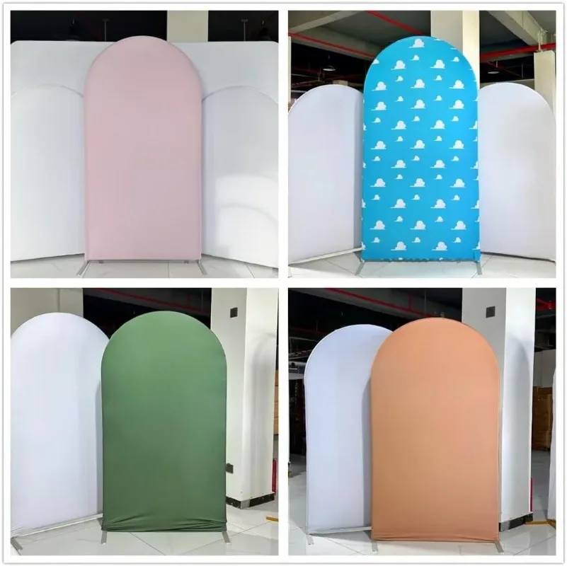 أغطية حامل خلفية قوس ، زهور ديزي زرقاء ، غطاء قماش مطاطي مقوس ، حفلة عيد ميلاد للأطفال