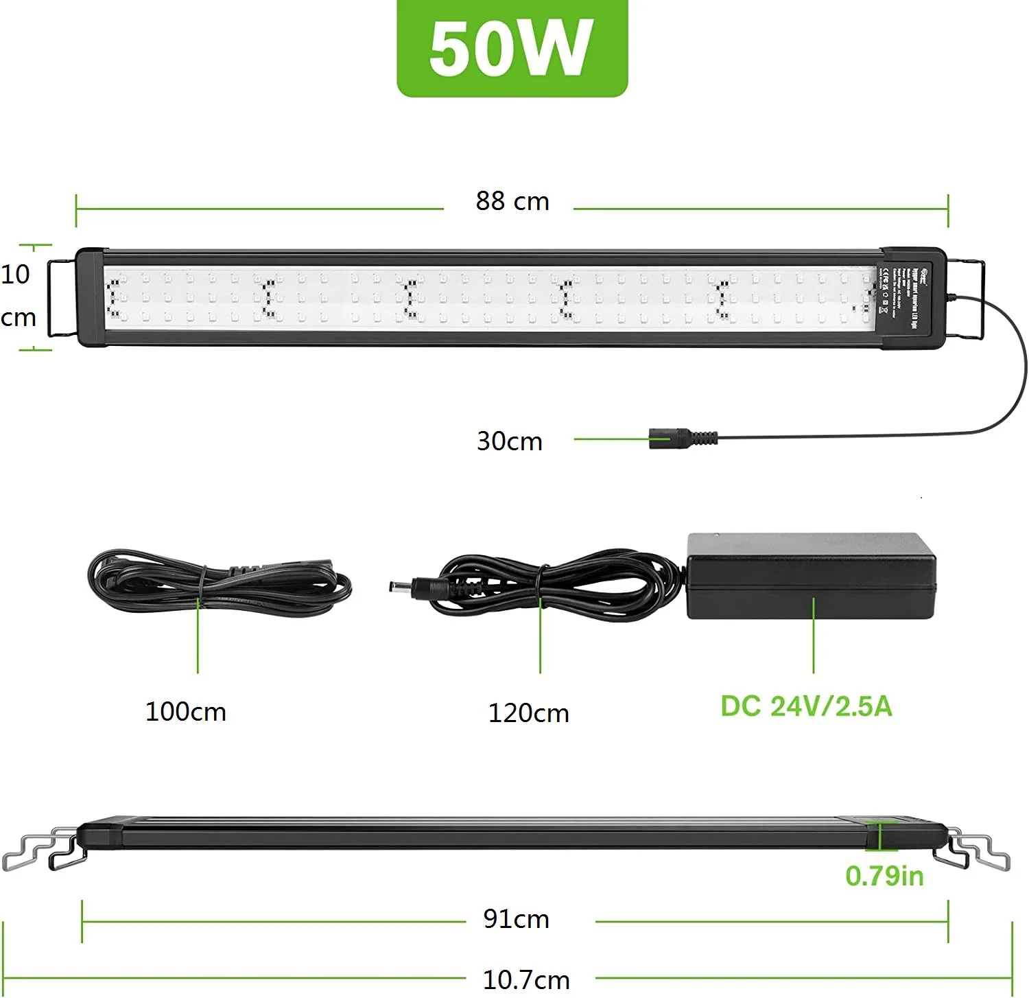 Slimme aquariumverlichting app-besturing volledig spectrum visbakverlichting Bluetooth koraalriflamp voor zoetwater- en zoutwateraquaria