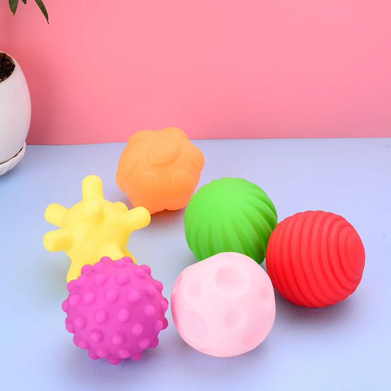 6Pcs/Set Children's Sensory Toy Ball Outdoor Swimming Pool Parent-child Interactive Educational Toys Training Massage Soft Ball