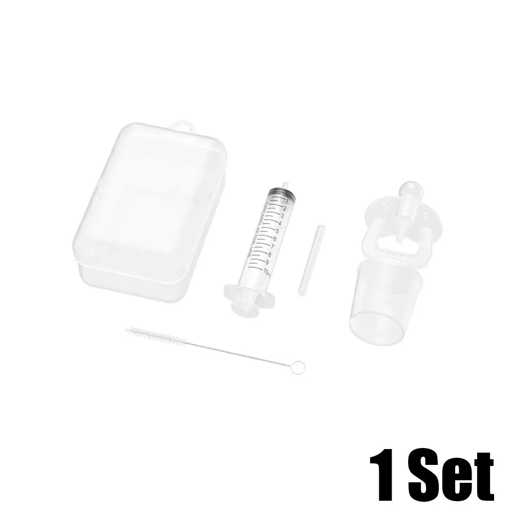 Baby Pacifier Medicine Dispenser Kit 10ml Oral Feeding Syringe Liquid Needle Feeder with Measuring Cup for Baby Babies