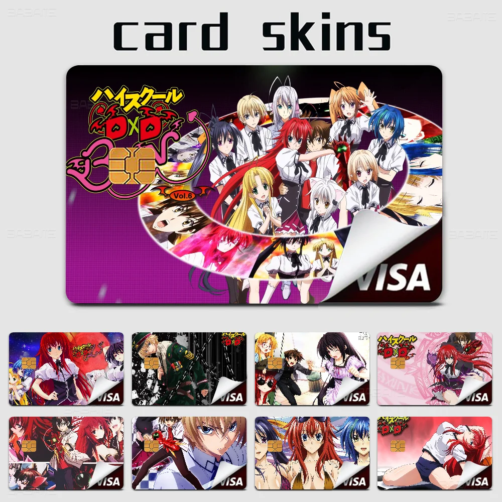 High School DxD Various Anime Bank Credit Cards Bus Pass Stickers Cool Decoration Waterproof Stickers Collection Toys Gifts