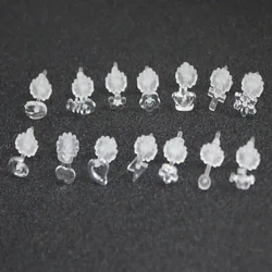 30PCS Hypoallergenic Silicone Stud Earrings Posts Pins with Earrings Back Stopper Earrings Findings DIY Jewelry Making