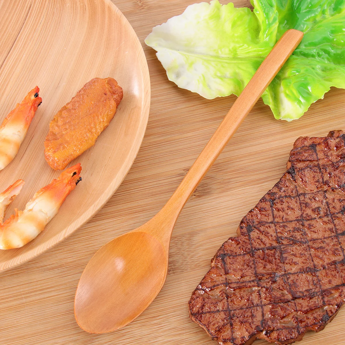 1 مجموعة عود قاعدة الملاعق مجموعة أدوات المائدة الخشبية الخشب الطبيعي اليدوية النمط الياباني خفيفة الوزن صديقة للبيئة لمطعم المنزل