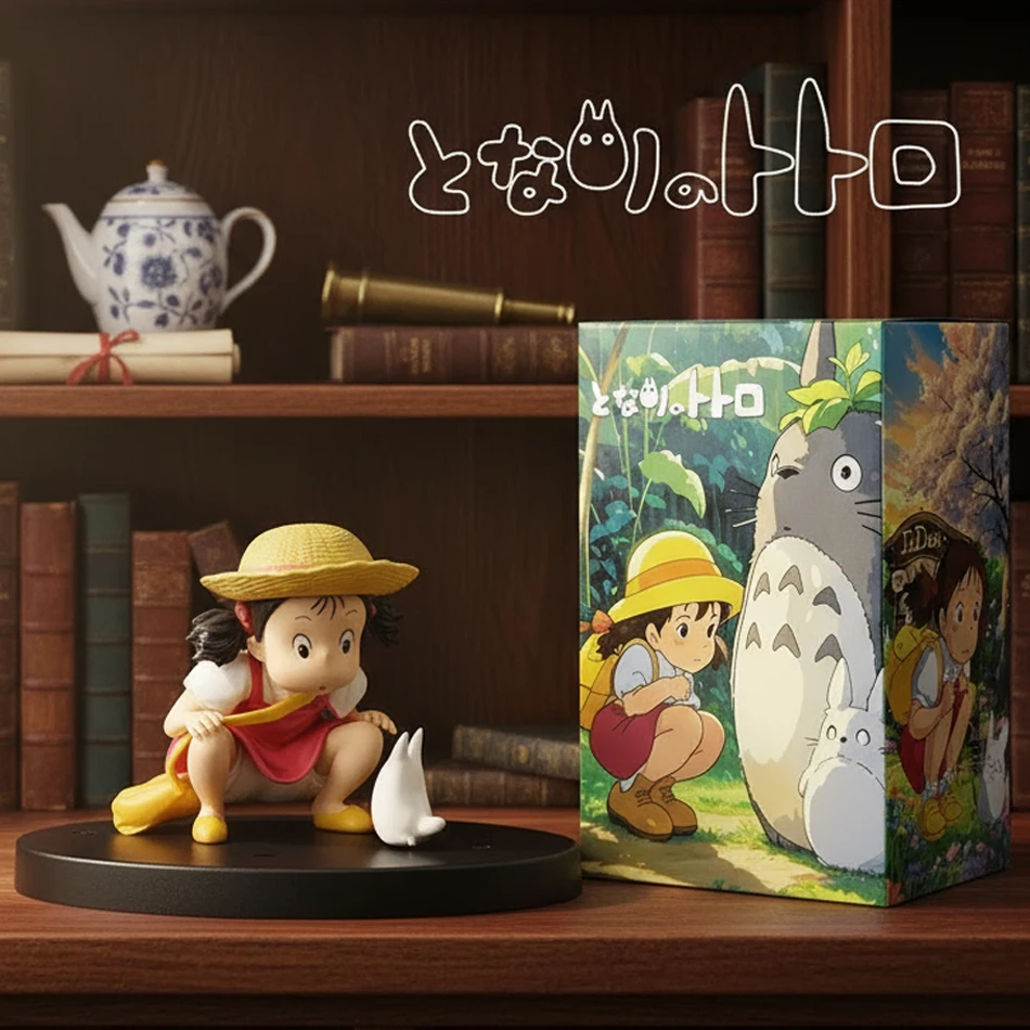 Anime periférico modelo colecionável filme de brinquedo meu vizinho totoro menina mei anime figura bonito g pvc boneca colecionável decoração presente